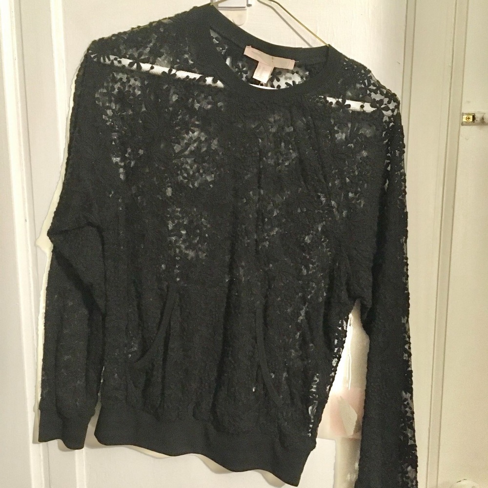 Sheer Black Lace Pullover